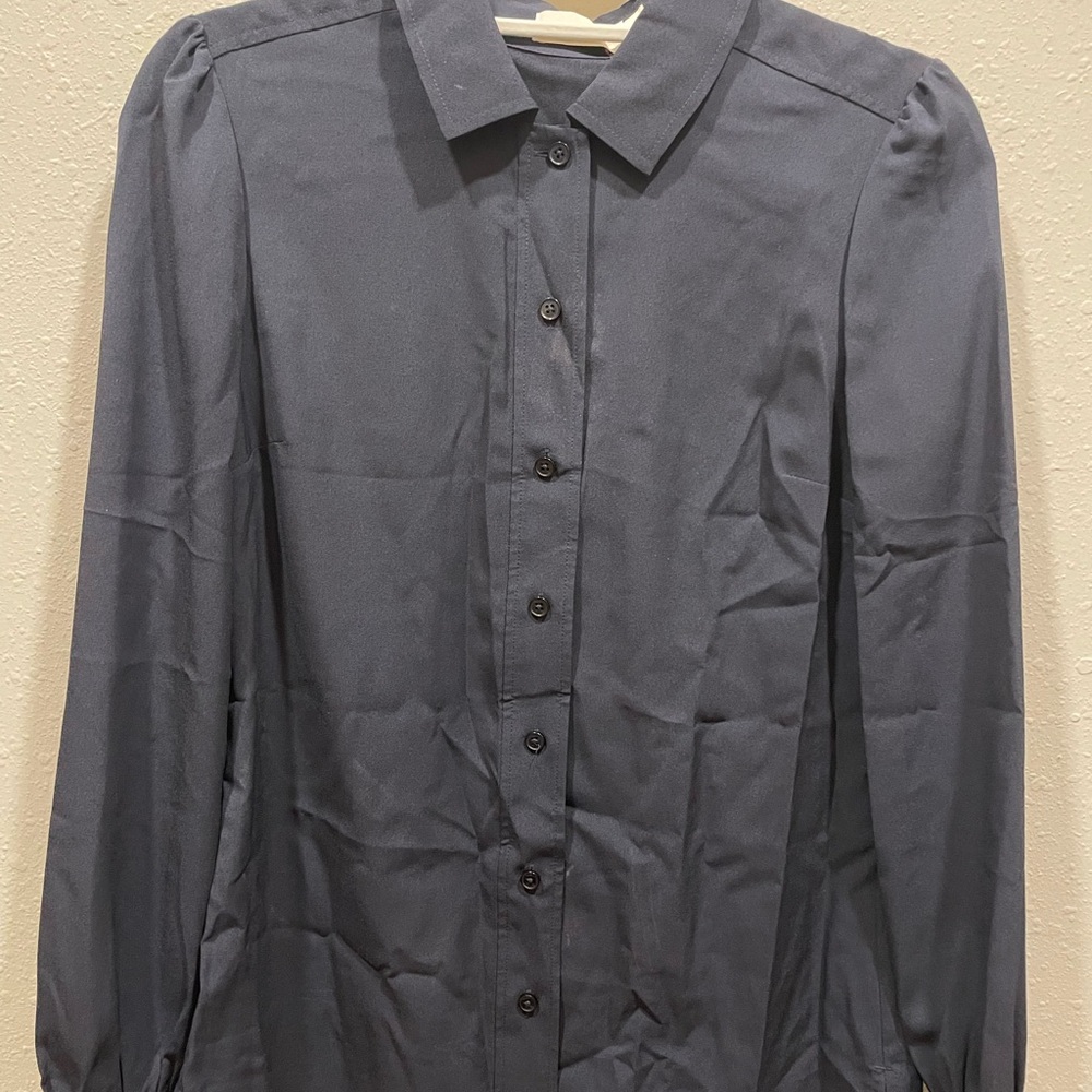 Tory Burch Navy Button Down Shirt